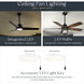 Volos 48 inch Satin Natural Bronze with Walnut Blades Ceiling Fan
